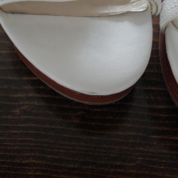 Michael Kors Ankle Strap Wedges Ivory Size 8M - Picture 6 of 8